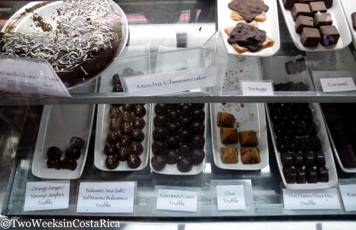 Chocolates at Bread and Chocolate in Puerto Viejo