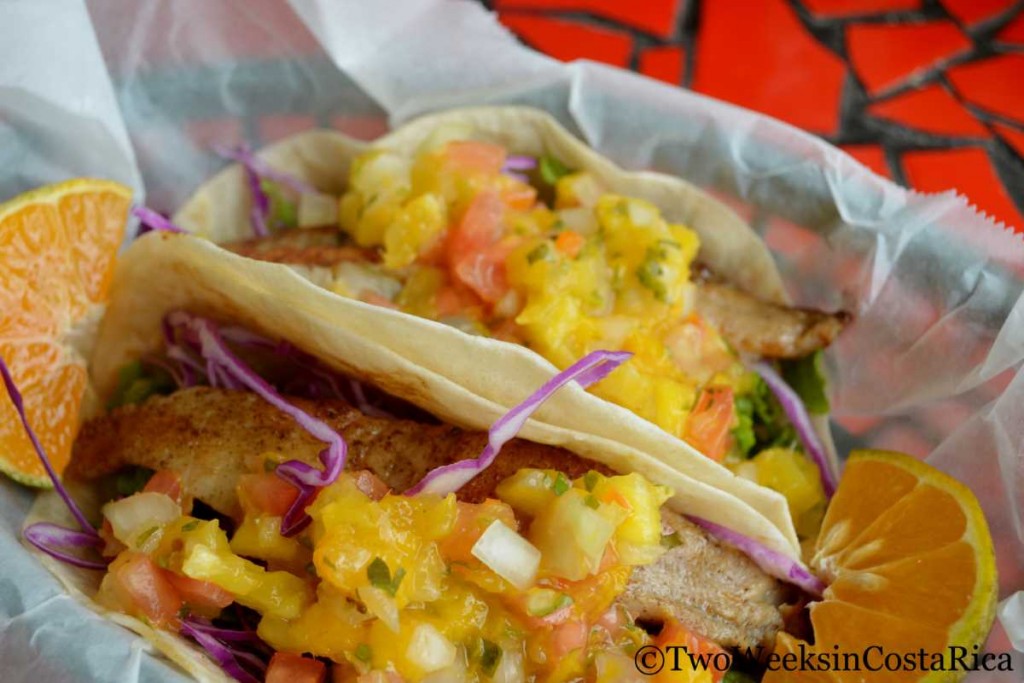 Fish Tacos at Little Longhorn in Costa Rica