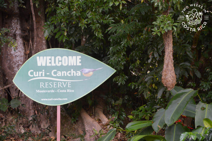 Sign Entrance Curi Cancha Reserve
