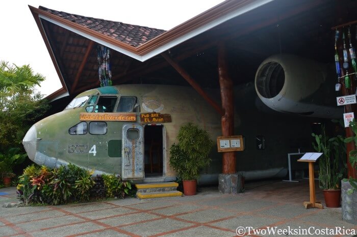 Eating in an old military plane at El Avion | Manuel Antonio Restaurant Guide | Two Weeks in Costa Rica