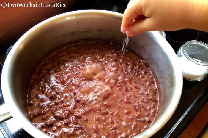 Cooking Homemade Beans in Costa Rica