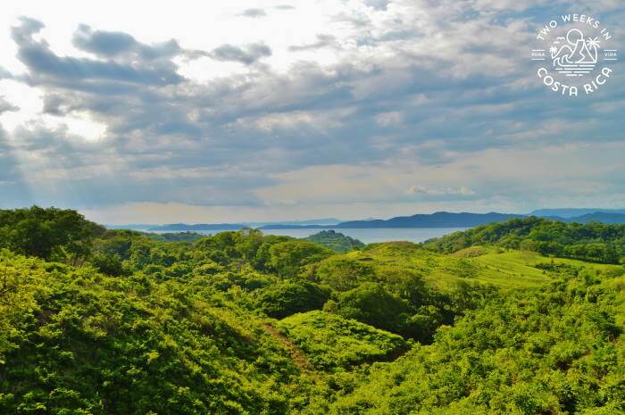 The lush green landscape of Costa Rica