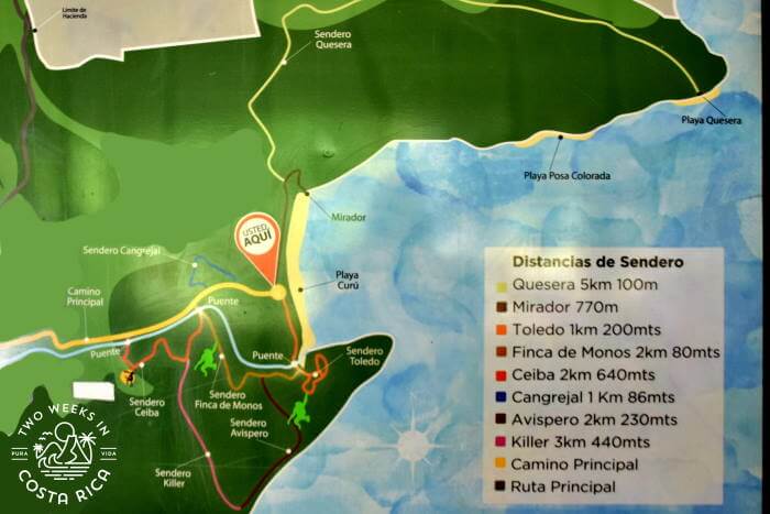Trail Map Refugio Nacional de Vida Silvestre Curu