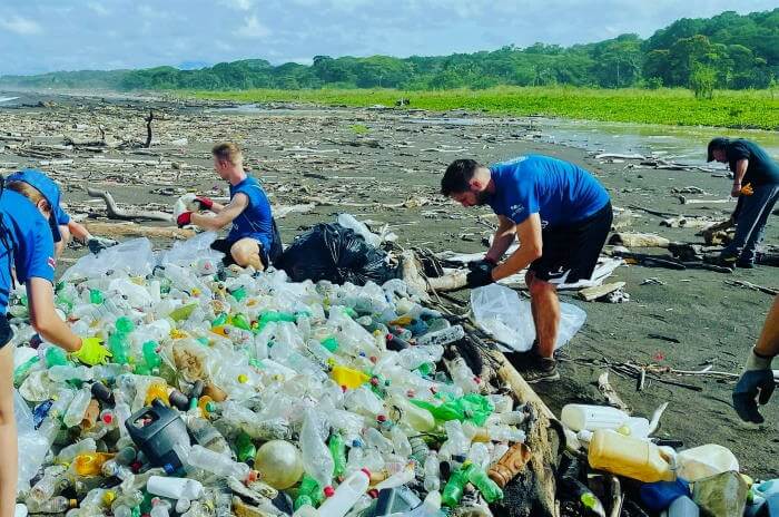 Plastic on Beach Costa Rica