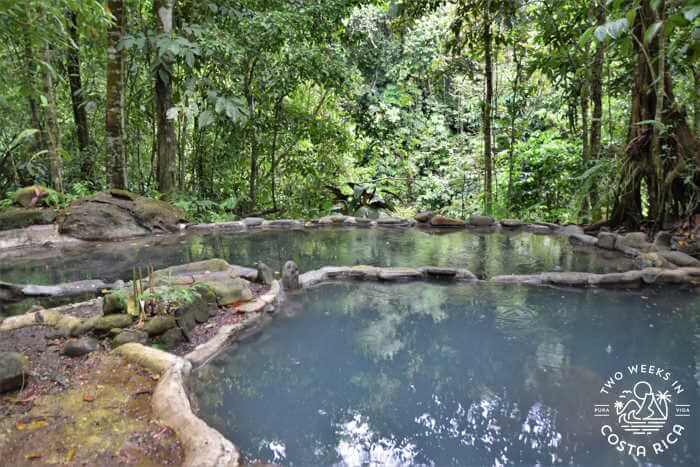 Hot spring pools set in jungle