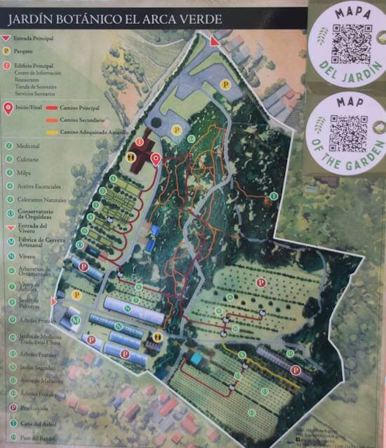Map El Arca Botanical Garden
