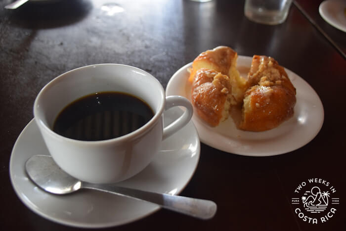 Costa Rica coffee and donut