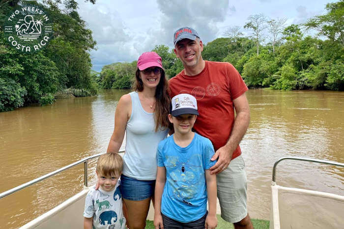 Two Weeks in Costa Rica family on a boat