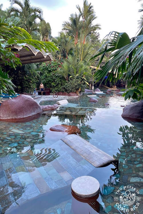 Upper level hot spring pool